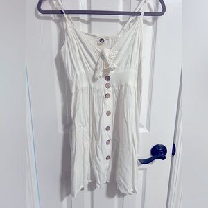 Light Short Cotton/Linen Feel Baby Doll Dress